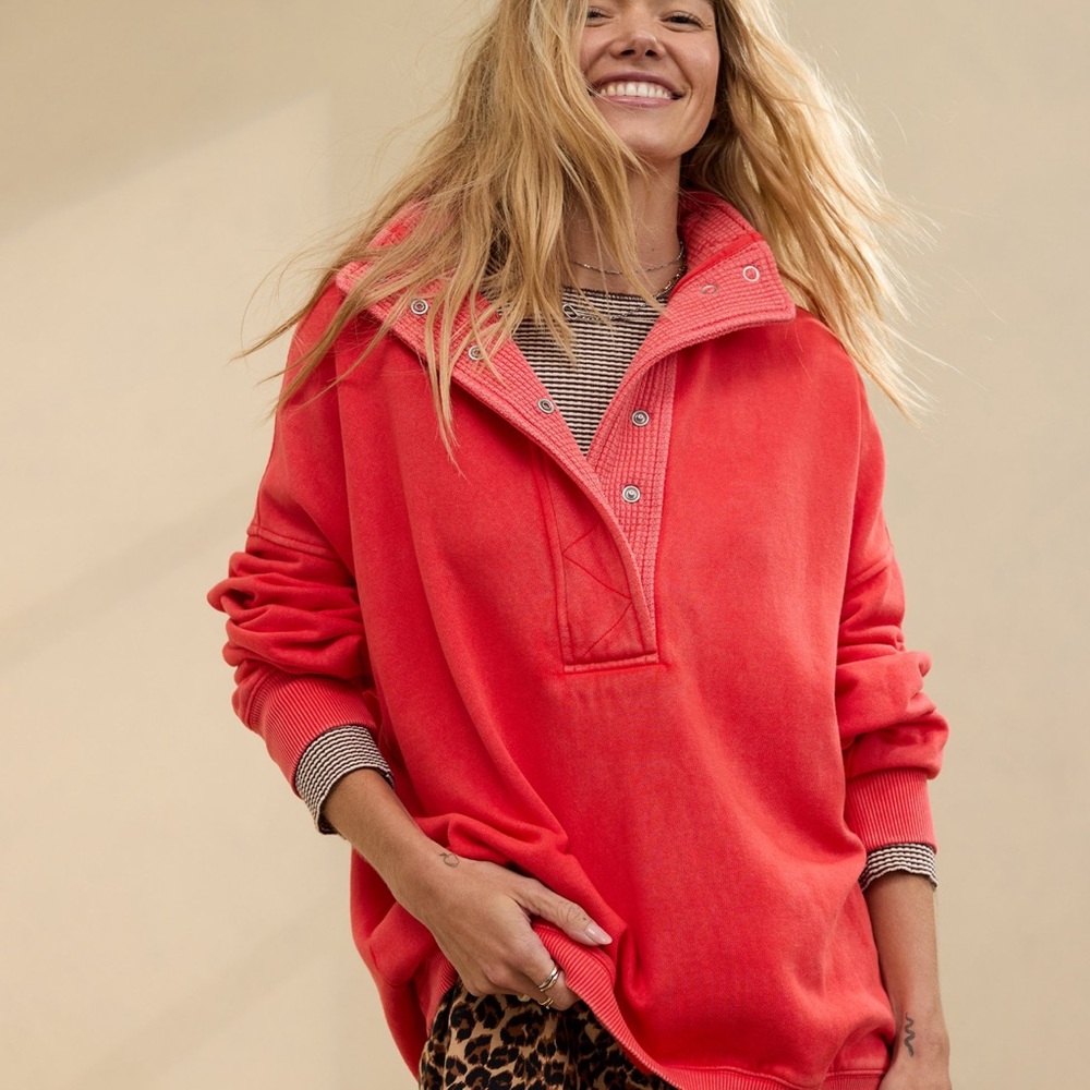 🚫SOLD🚫 Sz Med Aerie Quarter Snap Sweatshirt NWT